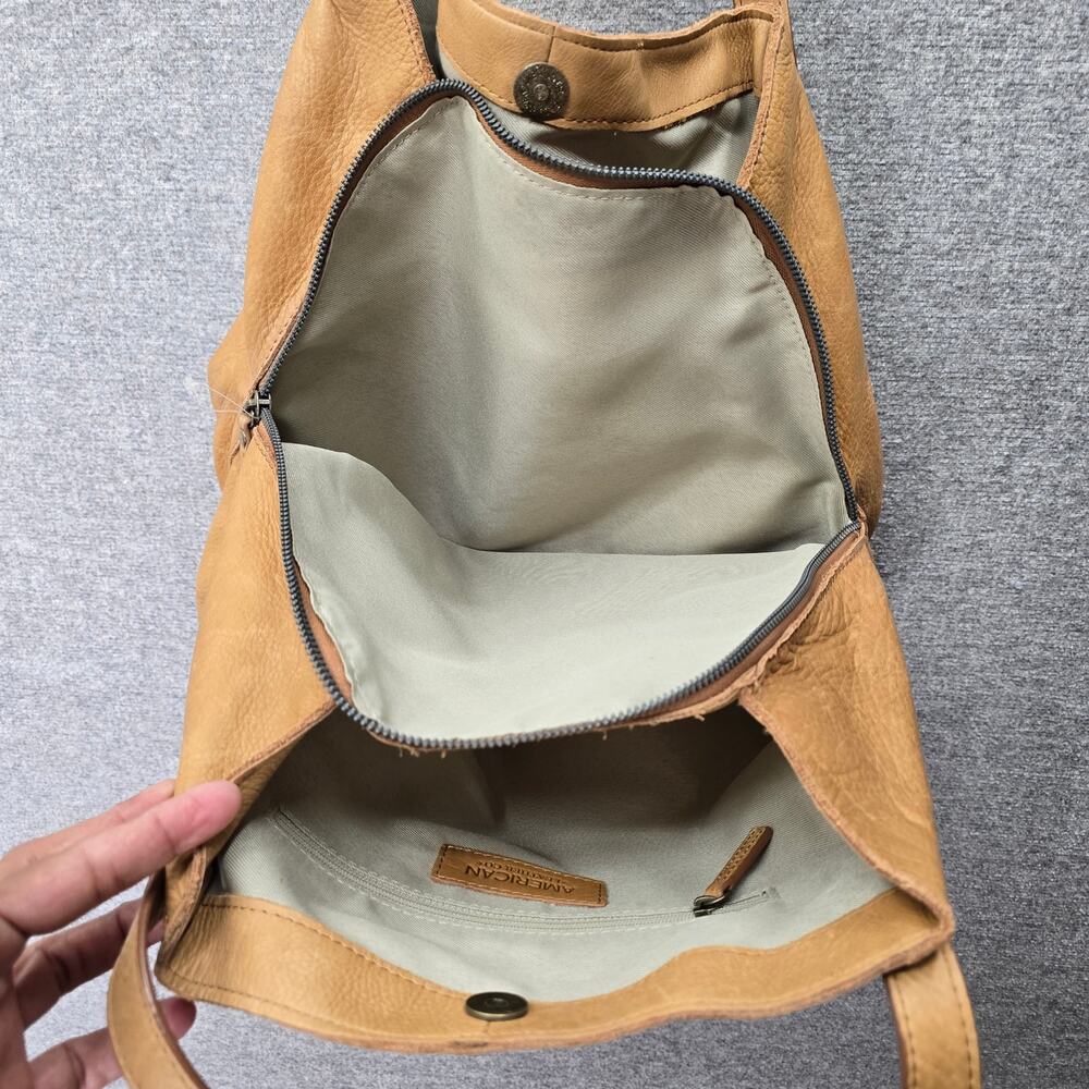 AMERICAN LEATHER CO CAFE LATTE LIBERTY SHOPPER BAG, NWT - Picture 3 of 8